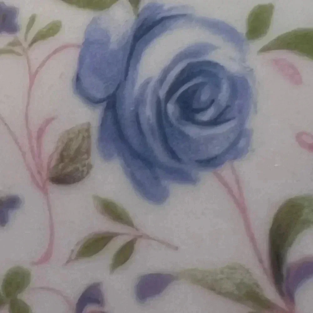 Springfield 1 Blue Floral Tea Rose Vintage 10” Dinner Luncheon 1 One Plate